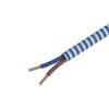 Textiel omwikkelde kabel, <br>3 m, blauw/wit,<br> Calex - Afbeelding 4