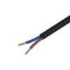 Textiel omwikkelde kabel, <br>3 m, zwart/grijs,<br> Calex - Afbeelding 4