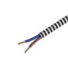 Textiel omwikkelde kabel, <br>3 m, zwart/wit,<br> Calex - Afbeelding 4