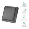 Draadloze <br>wandschakelaar voor buiten <br>AGST-8800<br>Klik Aan Klik Uit - Afbeelding 2